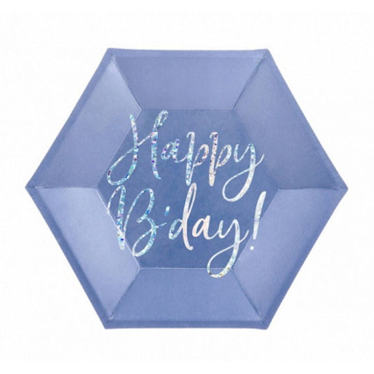 Pratos Azuis Happy Birthday...