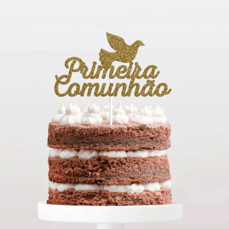 Topo bolo 1*comunhao pomba - Party Land