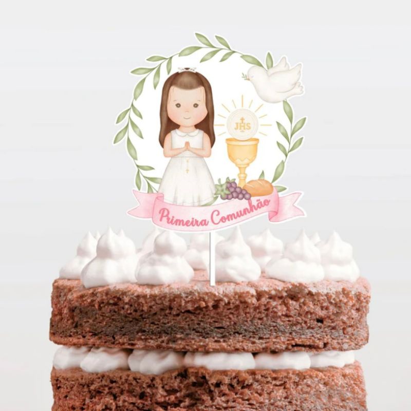 Topo bolo comunhao menina - Party Land