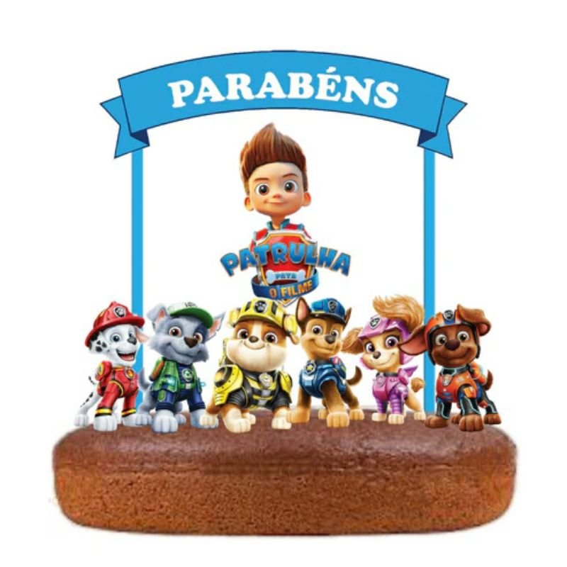Topo de Bolo Patrulha Pata Filme - Party Land