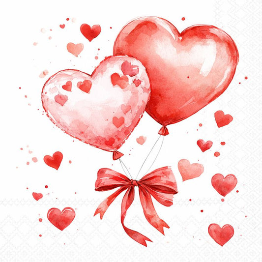 Guardanapos baloes coraçao