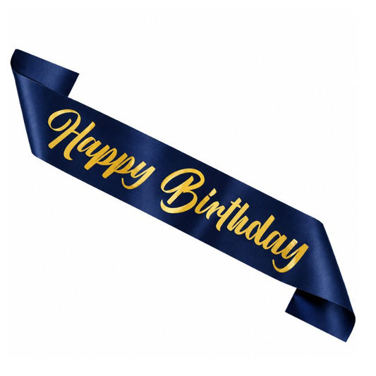 Faixa Happy Birhday Azul e ...