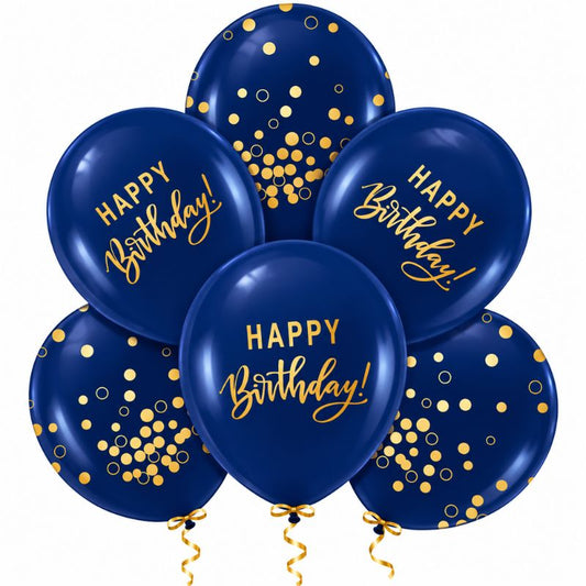 Balões Happy Birthday Azul
