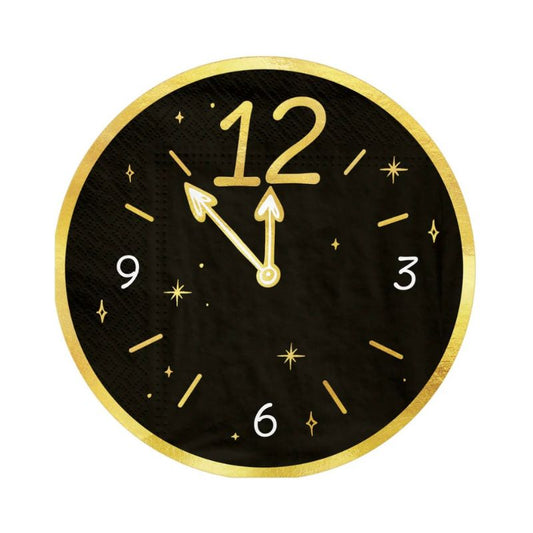 Guardanapos Relógio Ano Novo