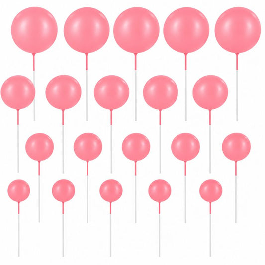 Bolas Cake Toppers Rosa