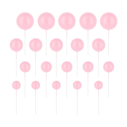 Bolas Cake Toppers Rosa
