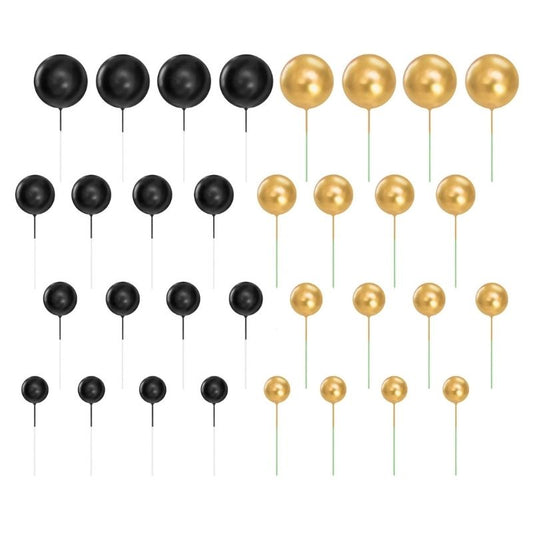 Bolas Cake Toppers Preto e ...