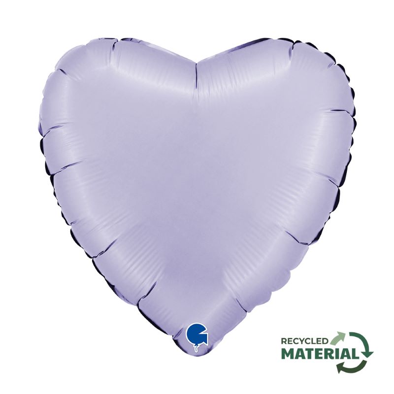 Balão Acetinado Coração Lilás 46cm