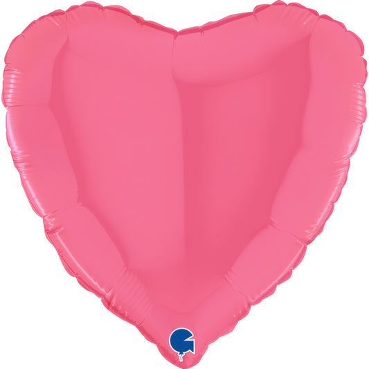 Balão metálico coração rosa...