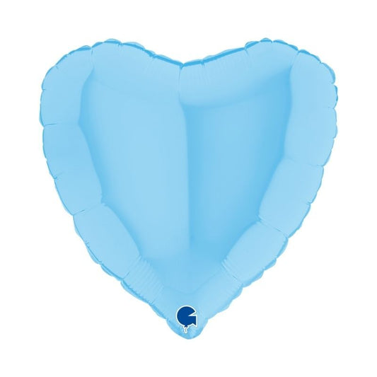 Balão metálico coração azul...