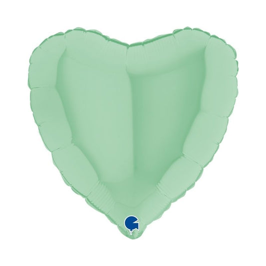 Balão metálico coração verd...