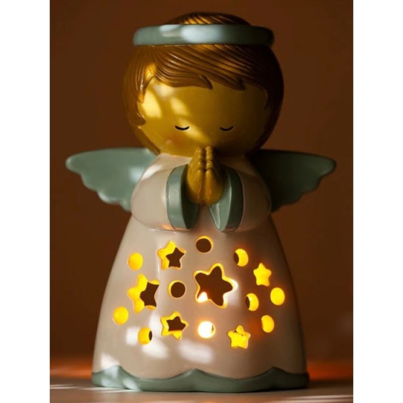 Anjo Azul para vela led