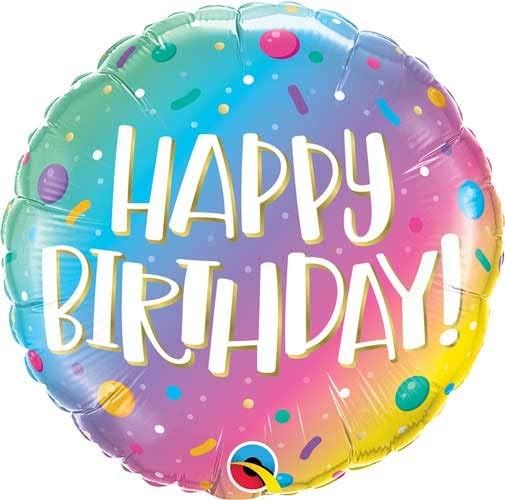 Balão Birthday Ombre Dots &...