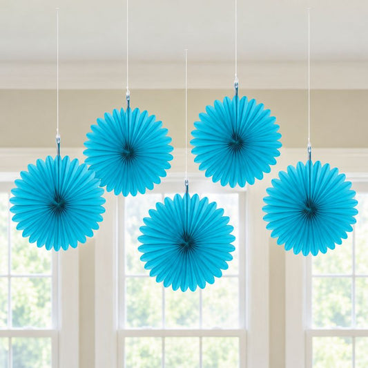 Leques Decorativos Turquesa