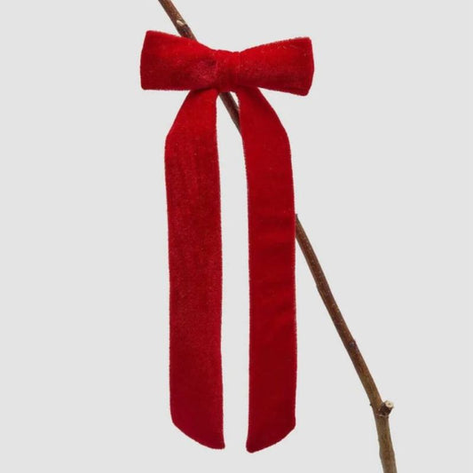 Laço veludo com clip