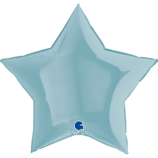 Balão metálico estrela azul...