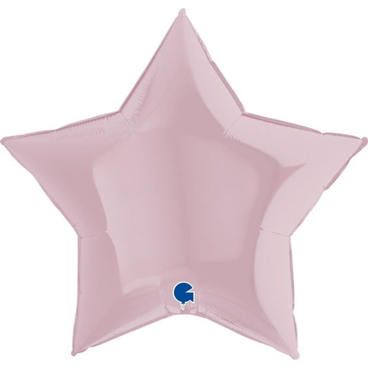 Balão metálico estrela rosa...