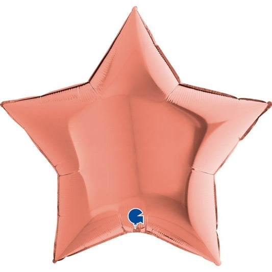 Balão metálico estrela rose...