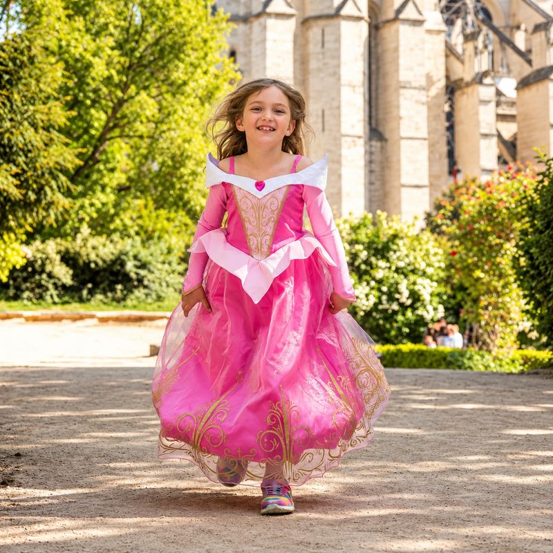Vestido Bela Adormecida 5-6 Anos