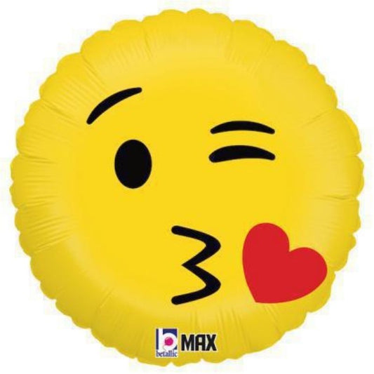 Balão Metálico Emoji kiss
