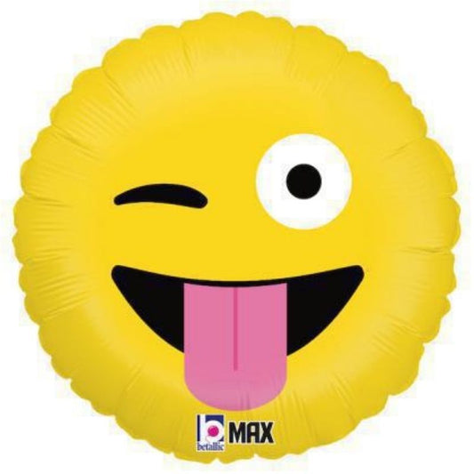 Balão Metálico Emoji Maluco