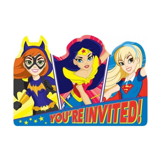 Convites DC Super Hero Girls