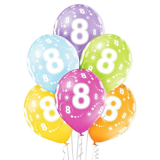 Balões látex 8º aniversário...