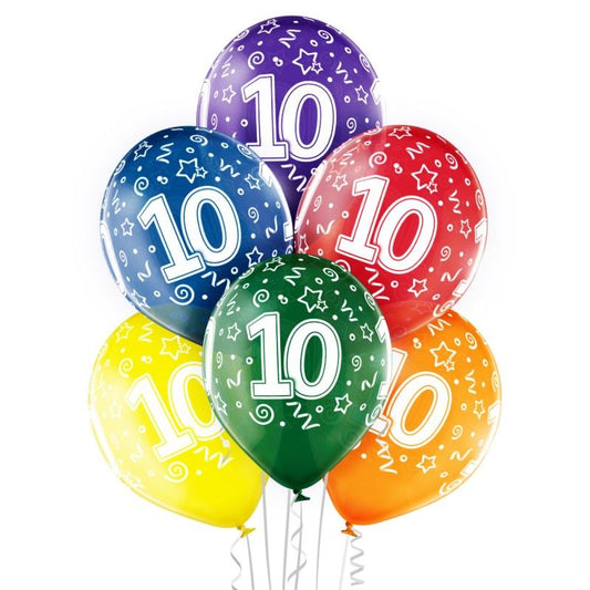 Balões látex 10º aniversári...