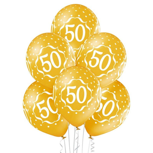 Balões 50º Aniversário Dour...