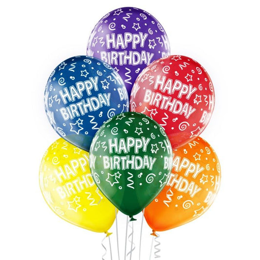 Balões látex happy birthday...