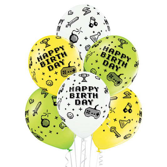 Balões látex gamer birthday...