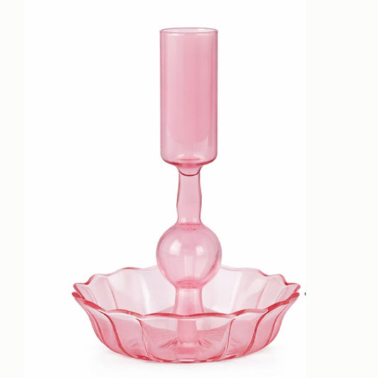 Castiçal Tivoli Rosa