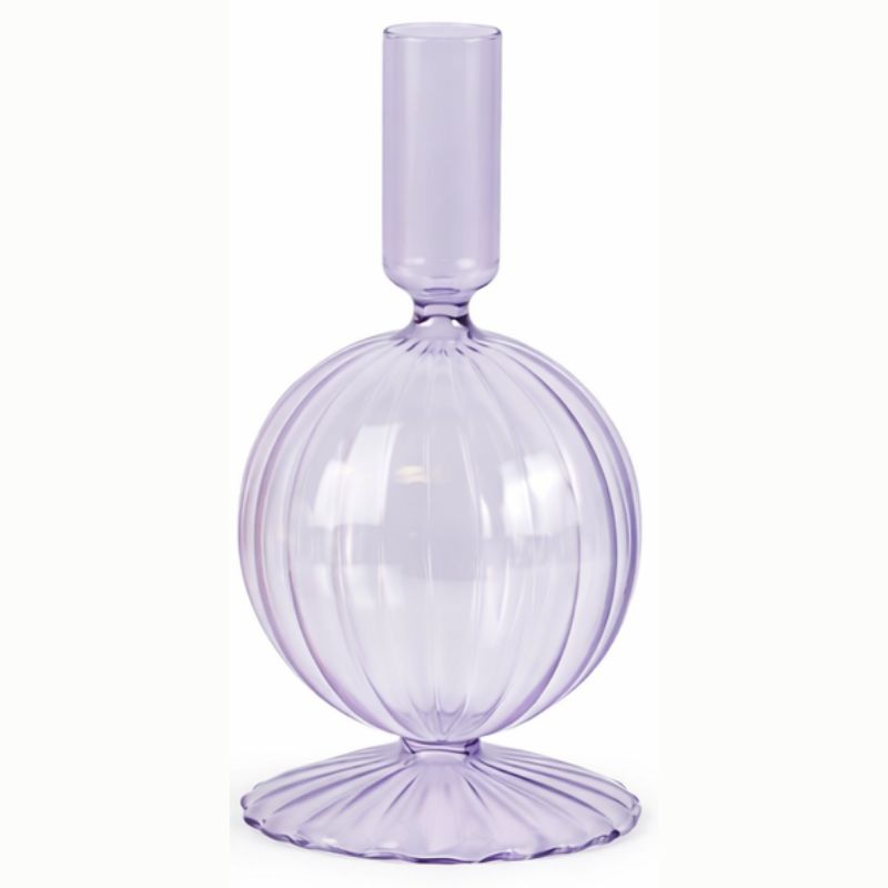 Castiçal Globo Tivoli Lilás