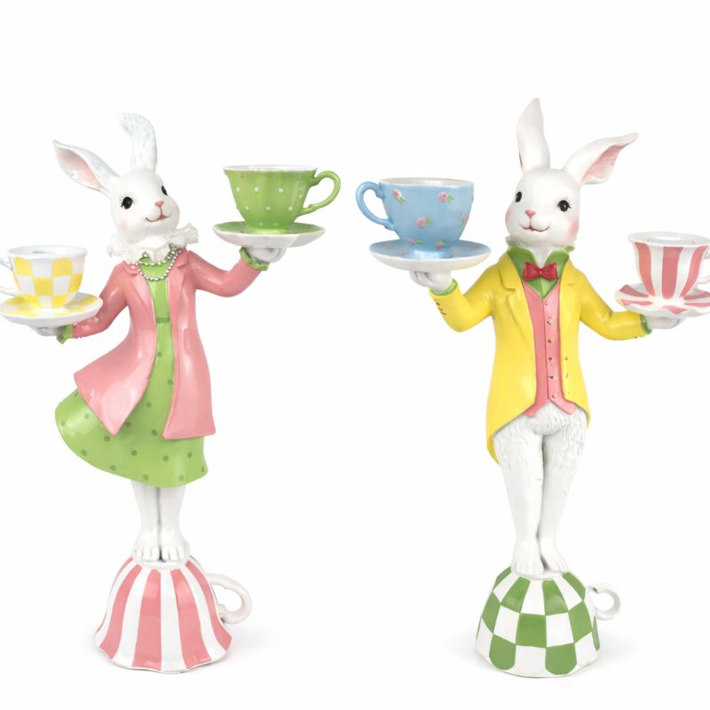 Castiçal Coelha Bunnyville 23x23x41