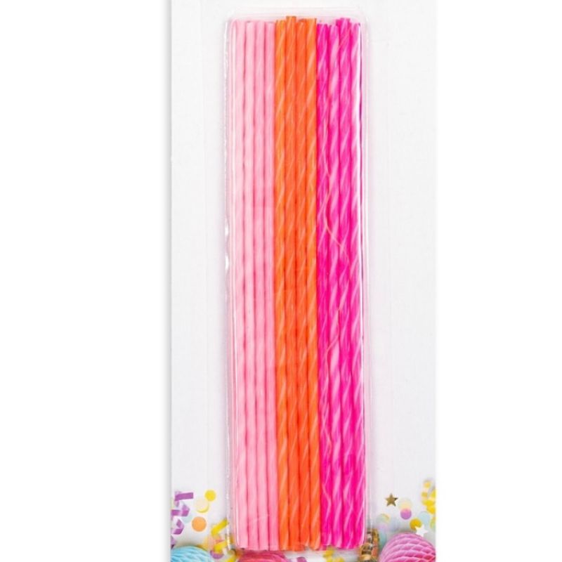 Velas altas rosa