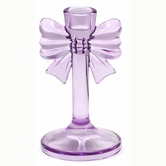 Castiçal c/Laço Glow Lilás