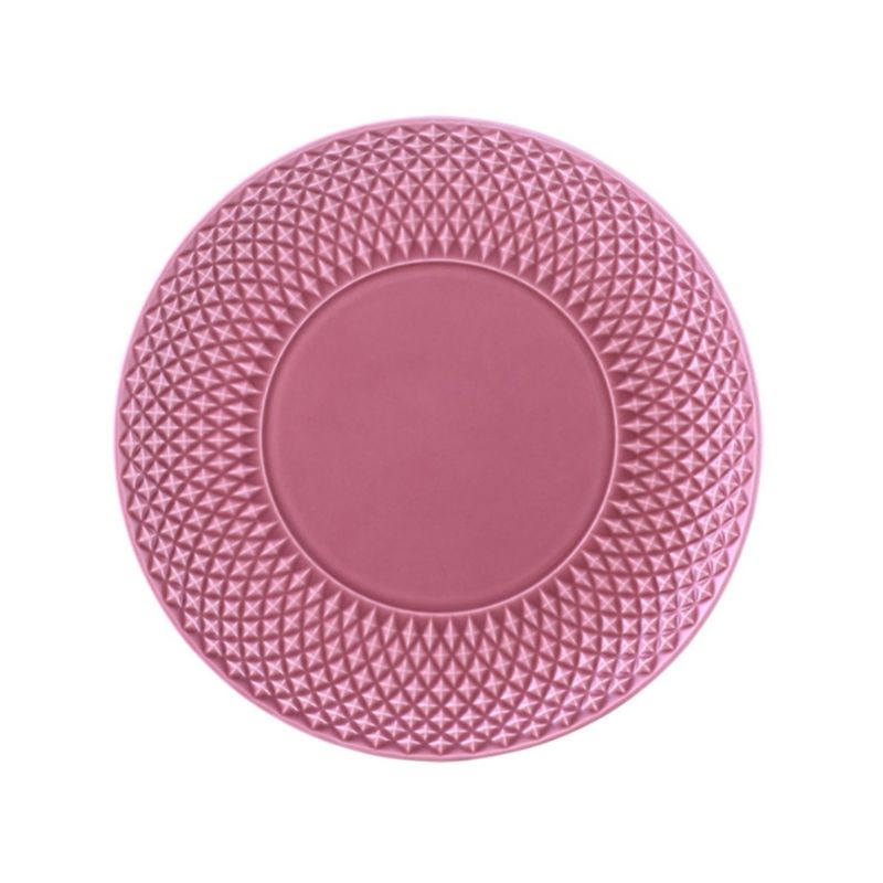 Prato sobremesa bicos rosa