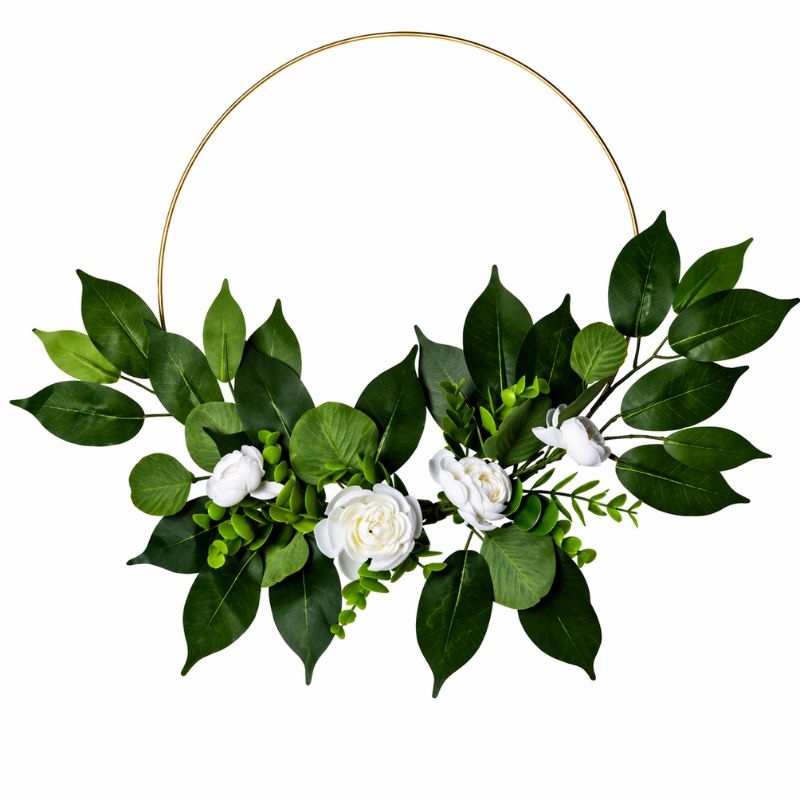 Coroa c/ Flores e Folhas Eucalipto – Party Land