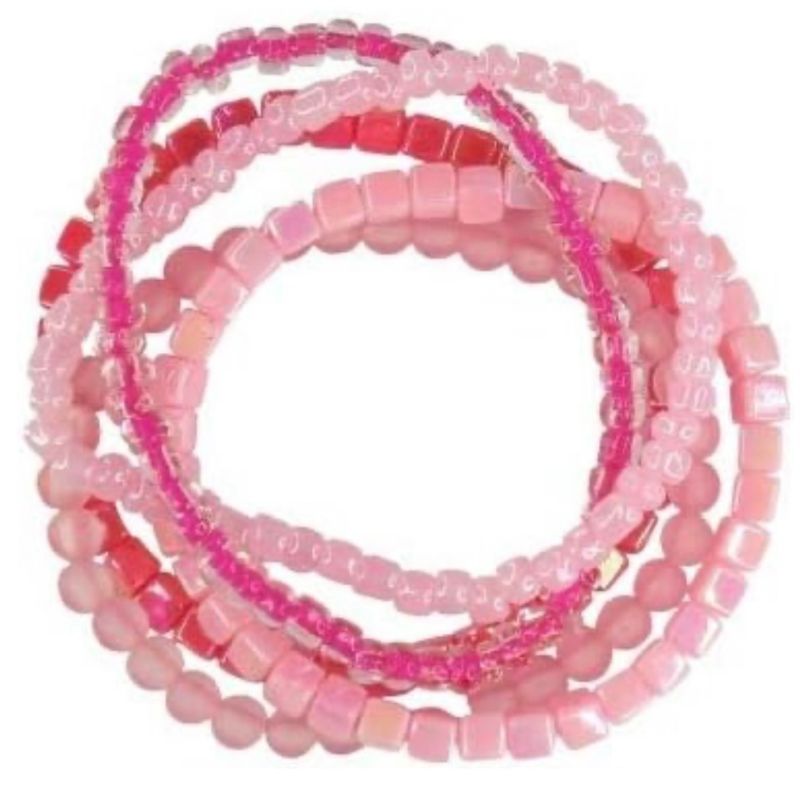 Conj. 5 pulseiras rosa