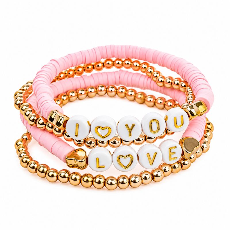 Conj 4 Pulseiras Rosa