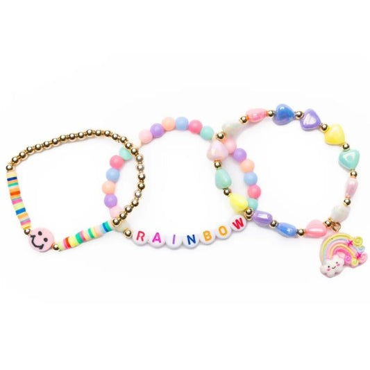 3 pulseioras rainbow smile