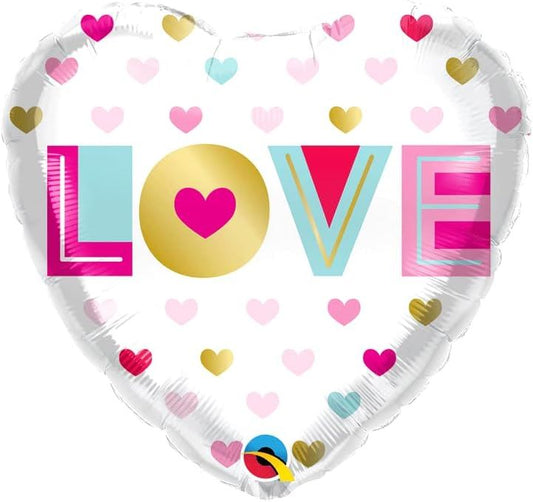 Balão Metálico Coração LOVE