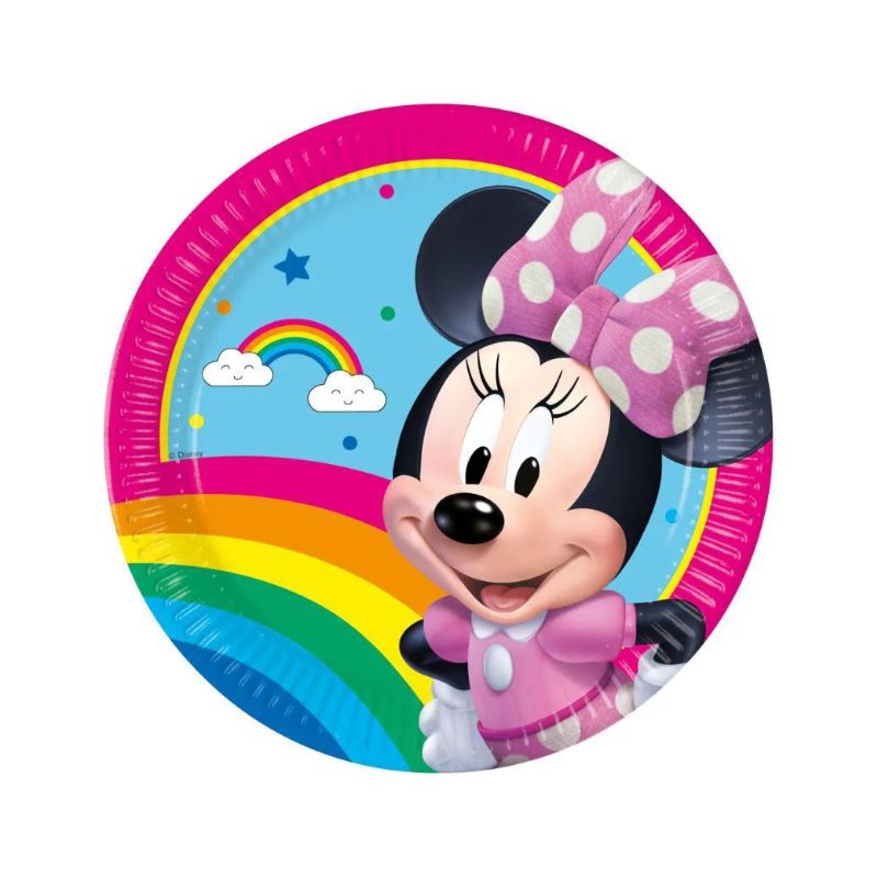 Pratos Minnie Rainbow 20cm
