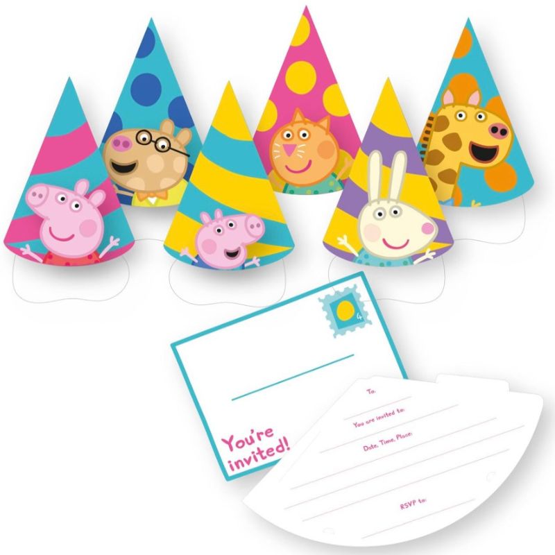 Convites Chapéus Peppa Pig