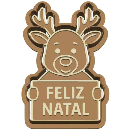 Cortador de bolachas rena f...