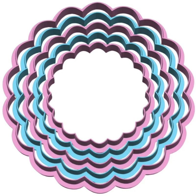 Cortador de Bolachas circulos scallop