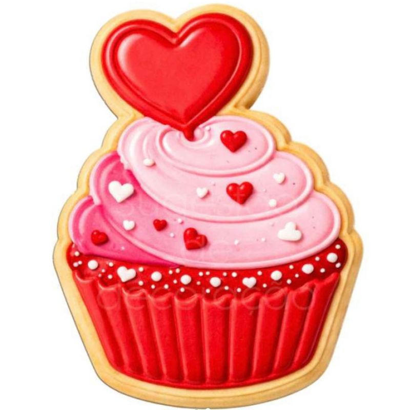 Cortador bolachas cupcake do amor