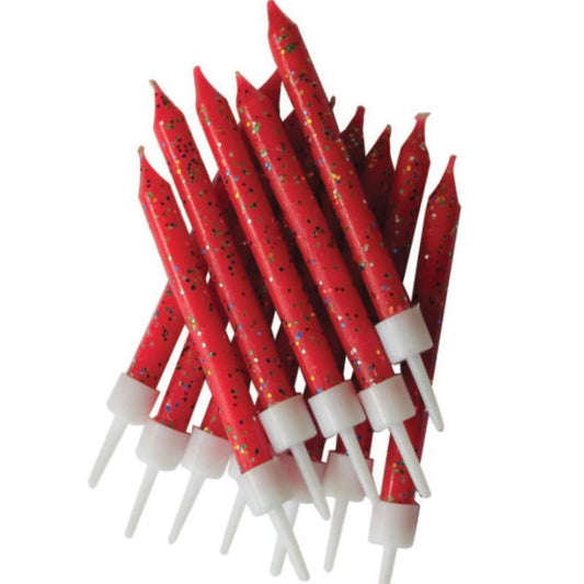 Velas Glitter Vermelhas