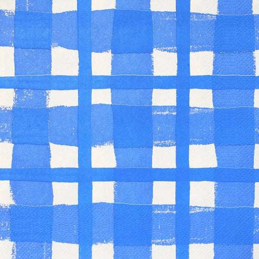 Guardanapos Xadrez Azul 33cm