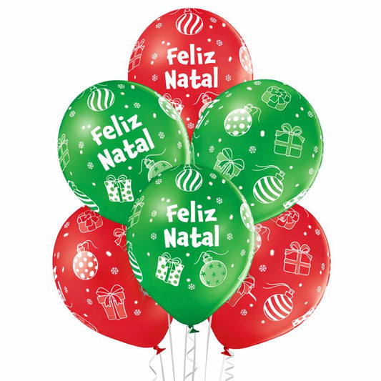 Balões Latex Feliz Natal